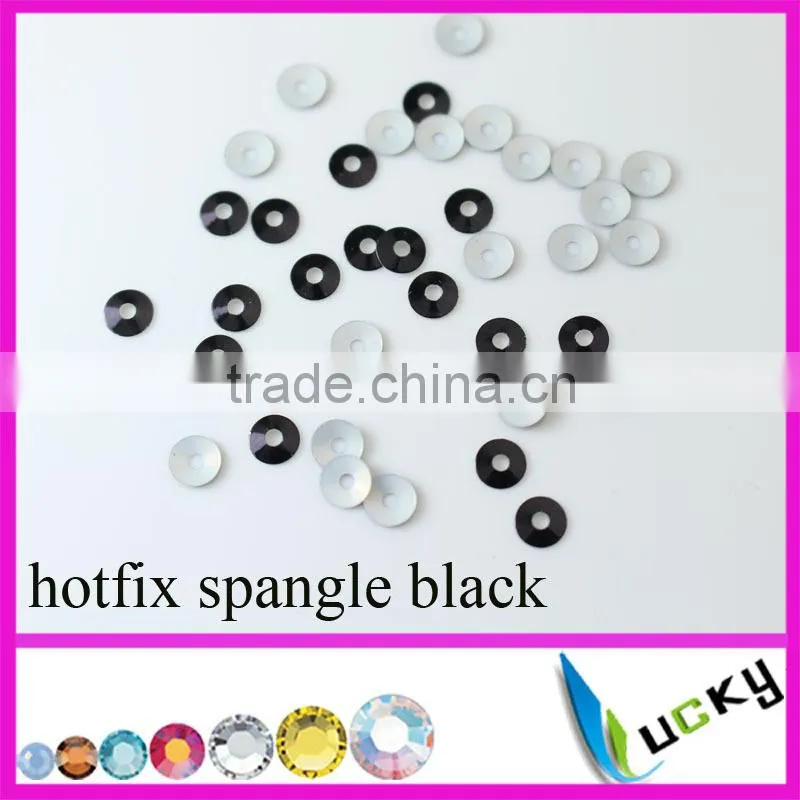 2014 NEW design fashion hot fix hologram spangle sequin gold 3mm middle hole