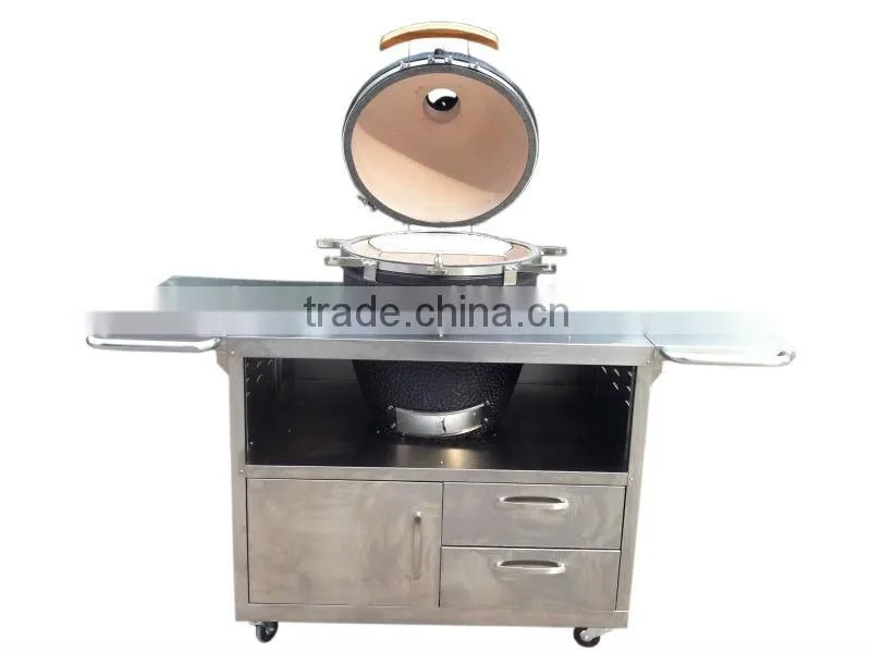 21inch Ceramic BBQ Grill with 304#S/S Outdoor Kitchenware