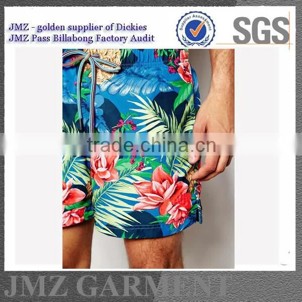 wholesale OEM swimming pants for men polyester swimwear with your own print design new 2015 low moq on sale