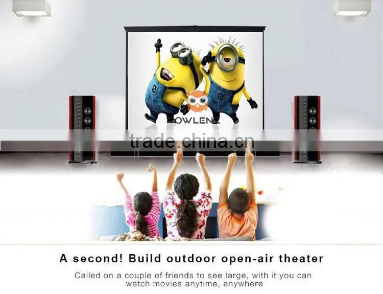 Factory supply desktop screen matt white foldable projection screen portable table screen