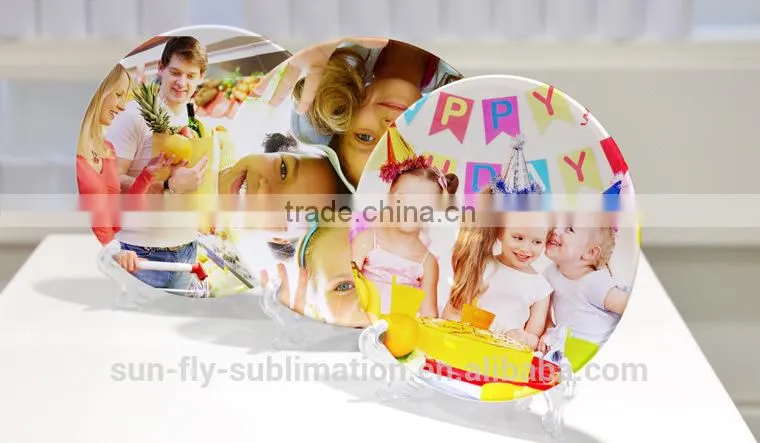 6 Inch Polymer White Plate (Luminous) / polymer plates/ Luminous plate/ Plate for sublimation/ Good decorated plate