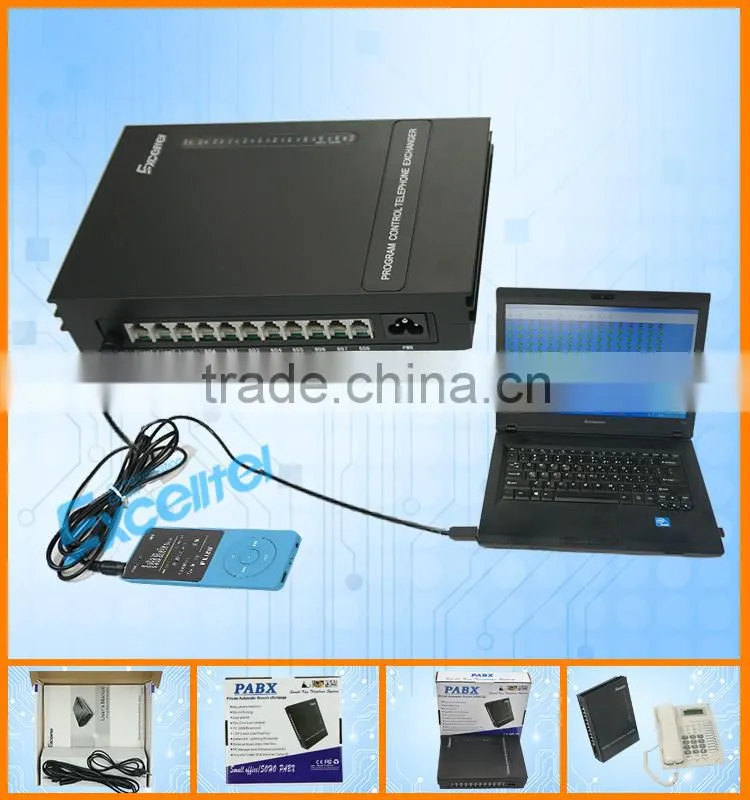 Excelltel /Keyphone System /PABX /MK308 3 Trunk line 8 extension /external music on hold and PC Billing software management