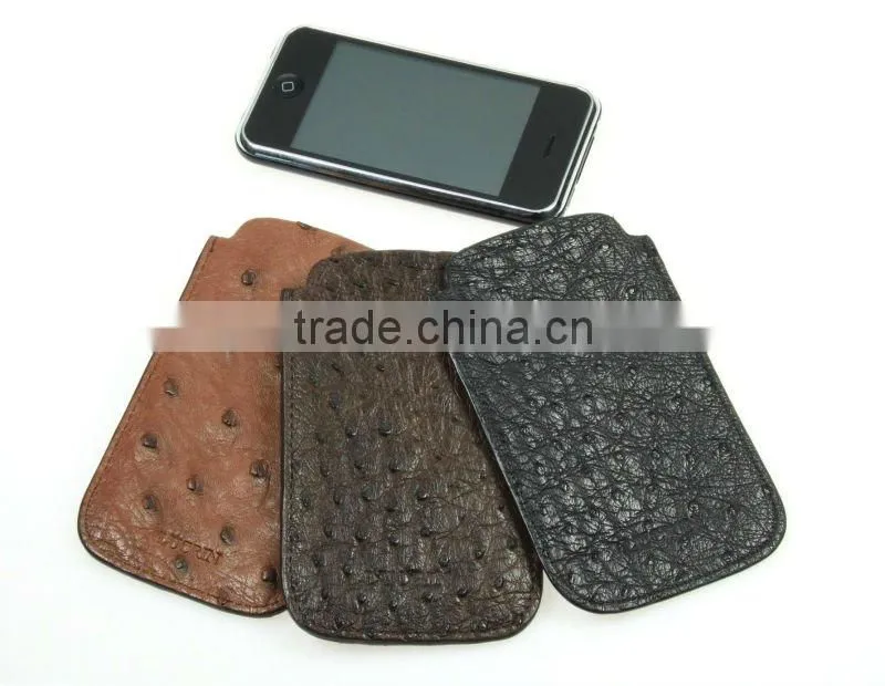 Case for iPhone 4S In PU Ostrich leather