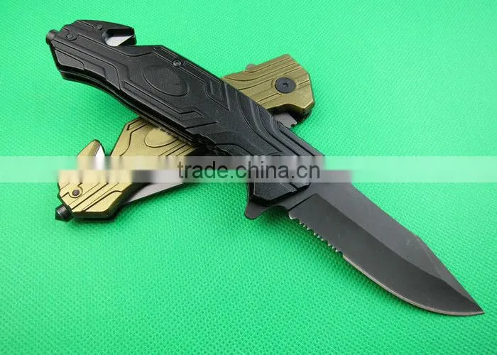 OEM folding knife 5Cr13 hunting knife camping glass breaker knife UDTEK01261
