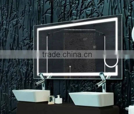 High-end IP44 rated bathroom LED lighting mirror with sensor switch