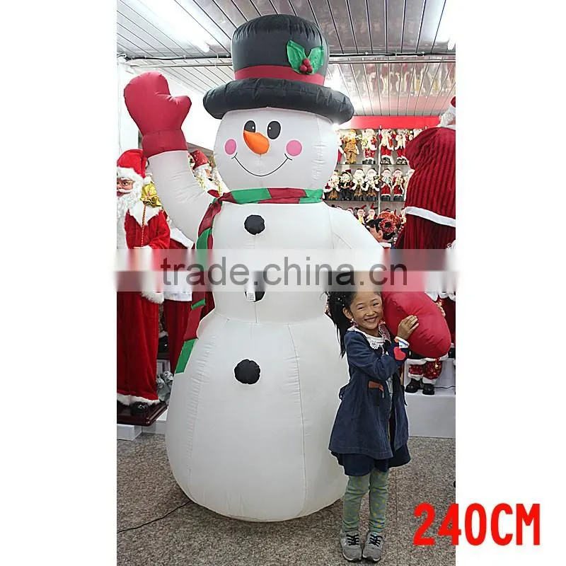 Commercial Plaza 2.4m Large inflatable snowman xmas decoration
