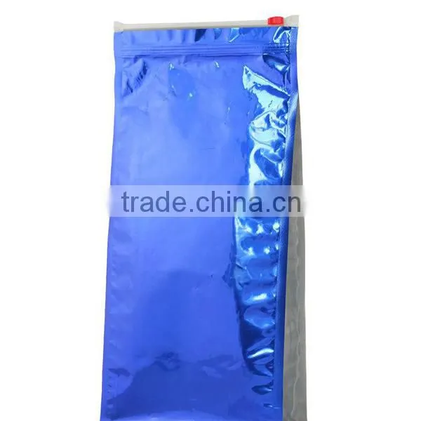Slider zipper transparent side gusset flat bottom pouch