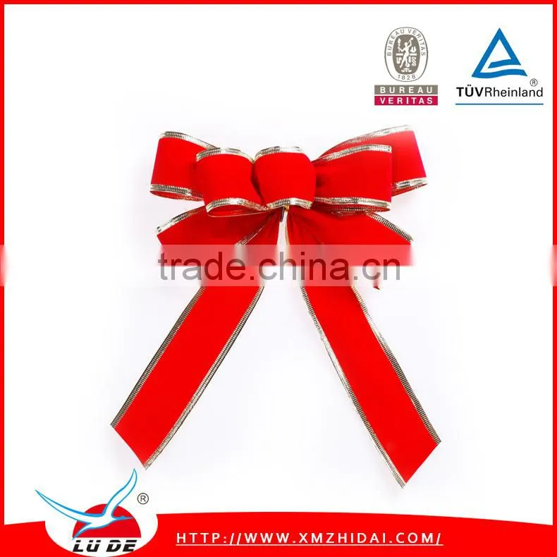 2015 Colorful Large Ribbon Bows for Christmas Decoration/ Handmade christmas decoration bows