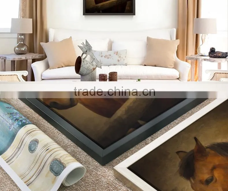 2016 hot selling horse animal oil painting with frame