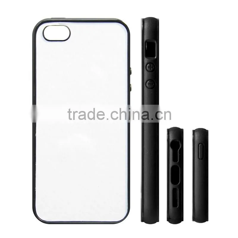 Plastic pbone cover with aliminum inserts for iphone 5c