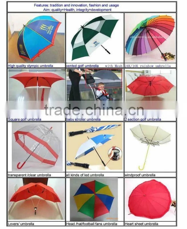 23"Umbrella with famous brands printing