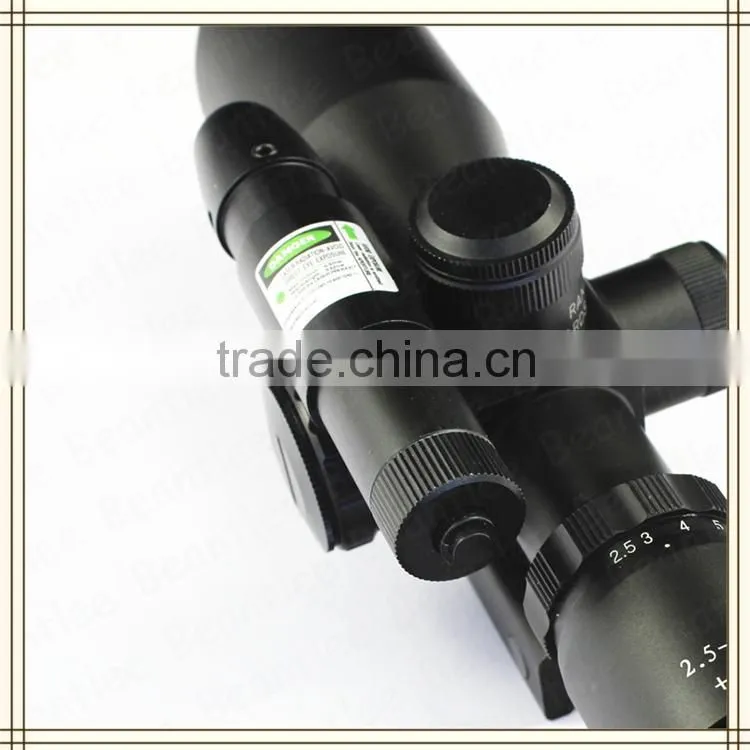 2.5-10X40 high quality invisible laser, boiler water level sight glass with adjustable green laser hunting laser sight