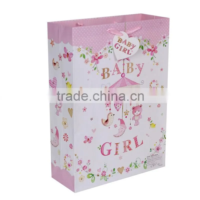 New Factory Price full color lovely kids decorate gift paper bag