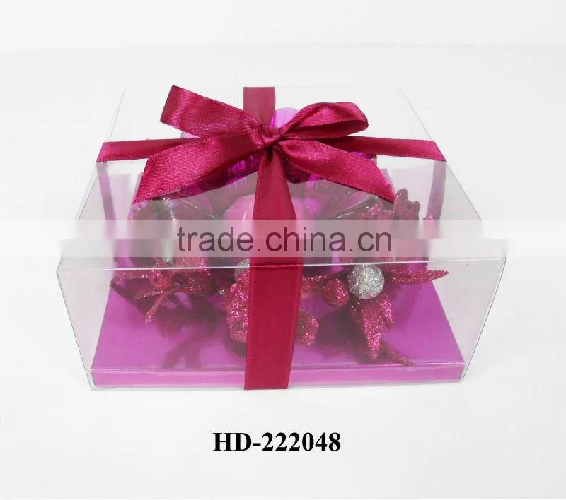 decorative candle rings with glass candle holder and tealight gift set