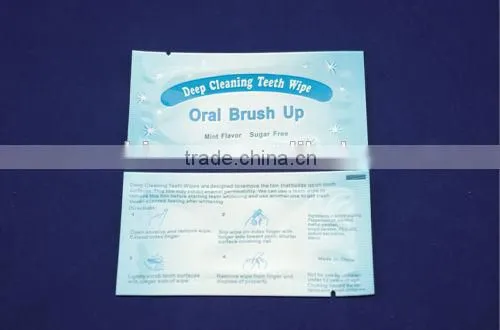 Tooth bleaching whitening finger wipes, teeth wipes, home use, teeth whitening brush ups, tooth whitening wipes