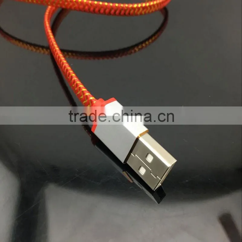 2016 new usb charging charger cable flat braided USB cable