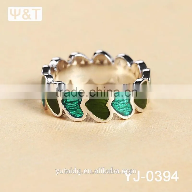 Jingli Jewelry Electroplating Heart Shaped Finger Ring (YJ-394)
