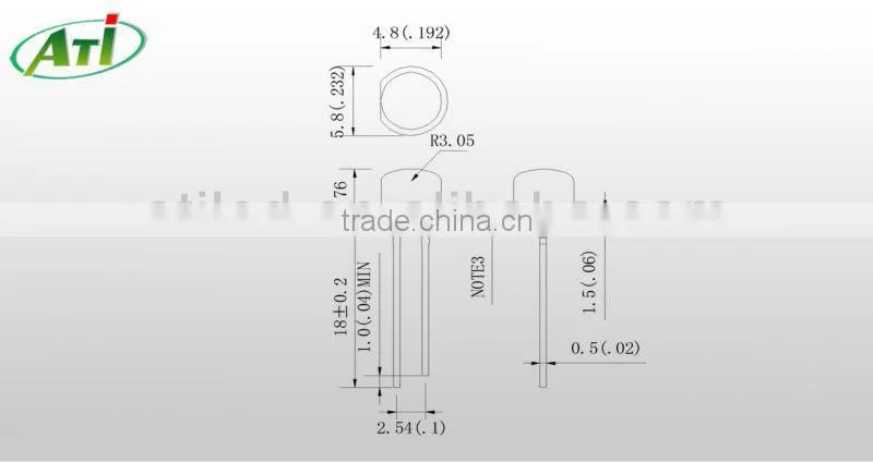 blue 5mm oval led diode