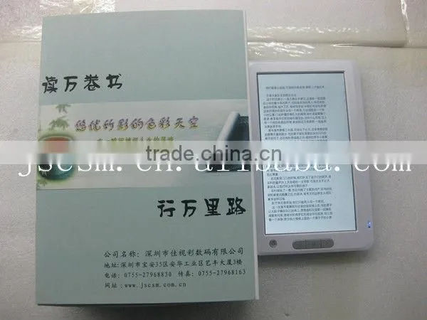 HOT! 7 touch ebook with multifunction and TFT screen 800*480 high resolution 720P video file supported made in china