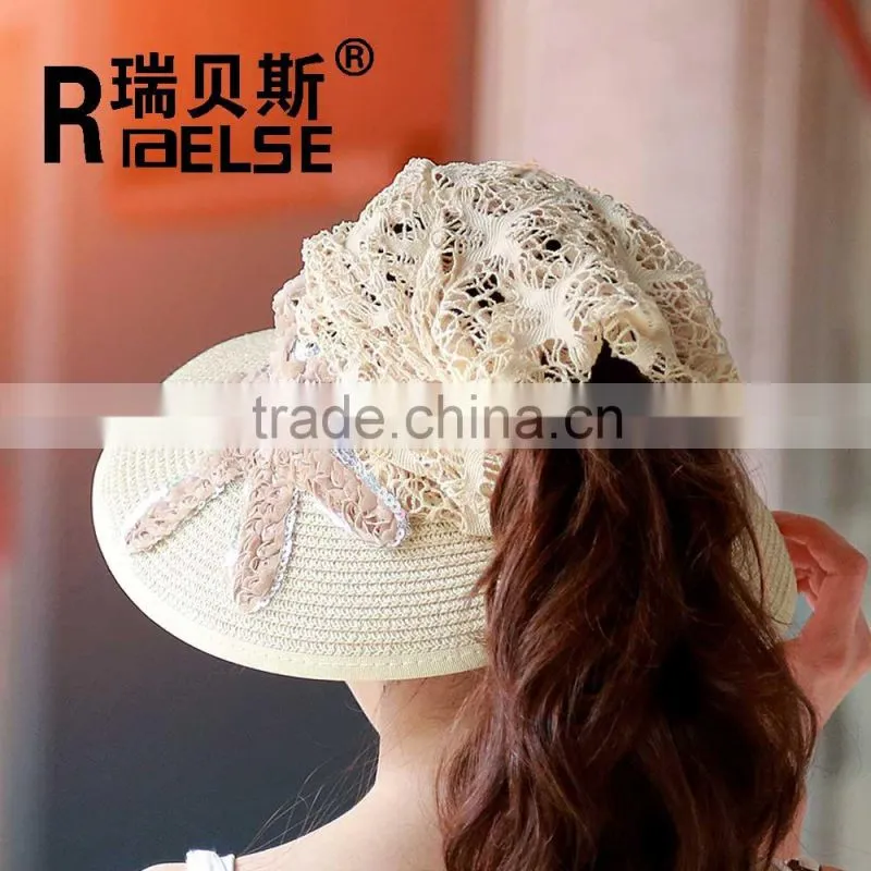 beautiful beach hat for promotion ladies hats paper straw hat