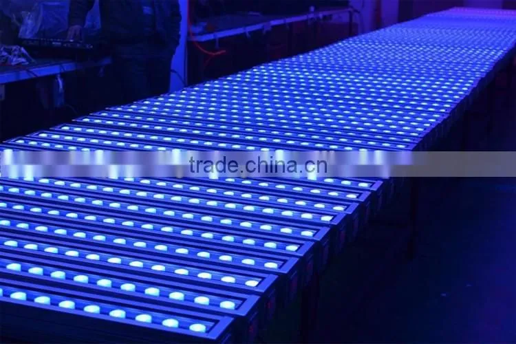 Direct Sale IP65 Outdoor DMX512 6in1 RGBWA+UV 24x15w LED Slim Cameleon Linear Panel LED Wash Bar Light
