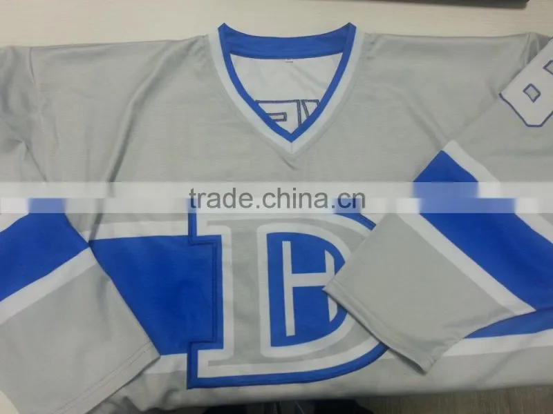 sublimated printing and embroidery ice hockey shirts