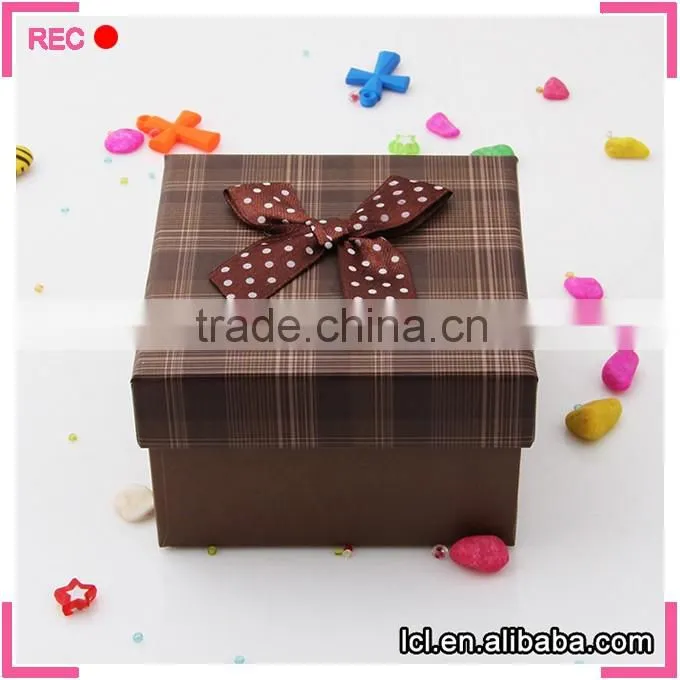 Brown cardboard paper box for candy, hot sale gift box paper