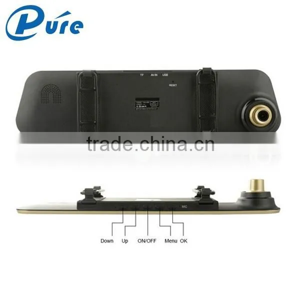 Double Camera Video Car Recorder Rearview Mirror Car Black Box Dual Lens 4.3 Inch Car Camera Recorder