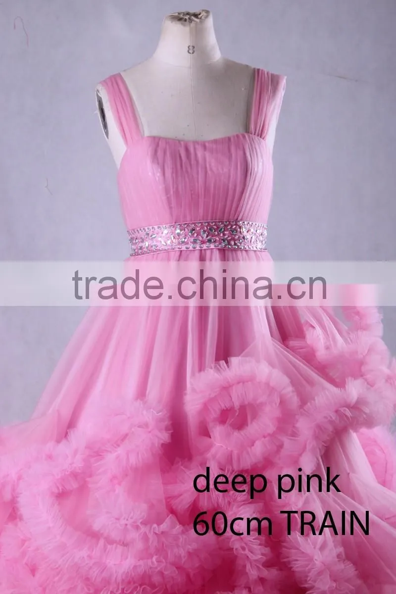 Yiai Newest Wedding Dress 2016 Pink Wedding Dress Princess Ball Gown