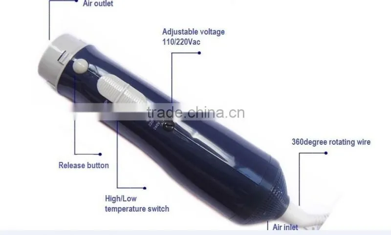 10 in 1 mutiple function hair curlers brush comb straightener dryer concentrator-black