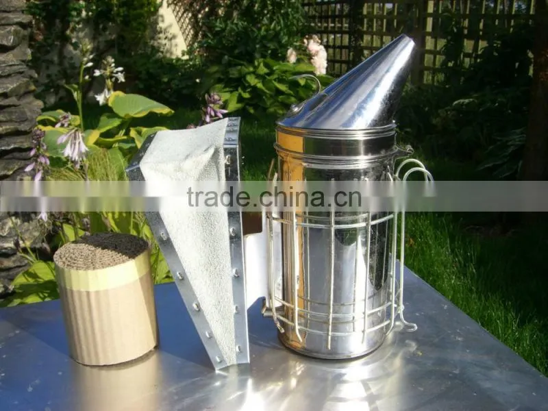 Stainless steel dermis and leather bee hive smoker with good quality