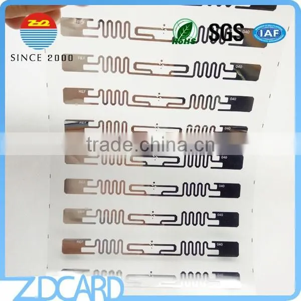 China Factory Paper / Plastic 860-960MHz UHF rfid Inlay
