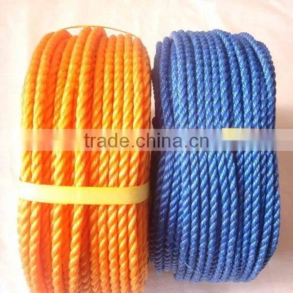 Southeast hot fishery rope 3-4strands colored pe rope