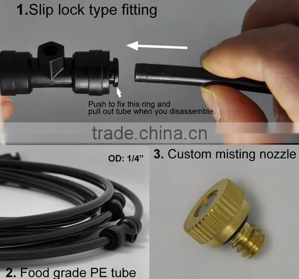 TY1235 Low pressure white cheaper CE portable misting stystem