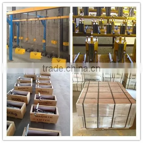2 ton manual permanent lifting magnet crane magnetic chuck with strong magnetic circuit