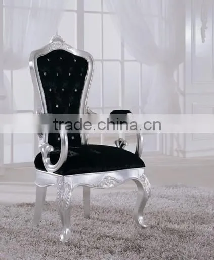 Luxury Spanish style dining room wooden dining armchair