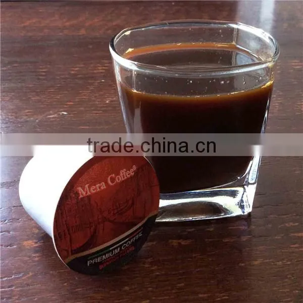 Empty k-cup coffee plastic capsule