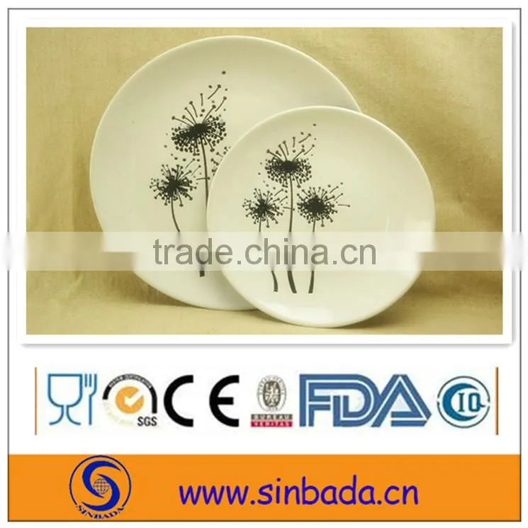 white ceramic dinner set with simple print