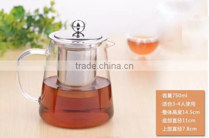 26oz/750ml Borosilicate Ultralight High Heat Resistance Teapots for Flower Tea and Loose Leaf Tea Pot