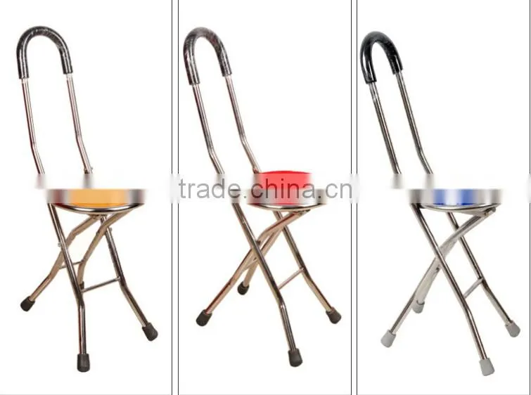 Crutch Stool Adjustable Folding Crutch with Seat