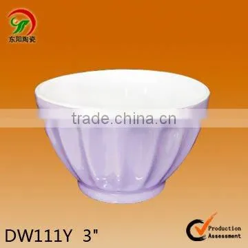 Factory direct wholesale 3 Inch custom purple stoneware bowl