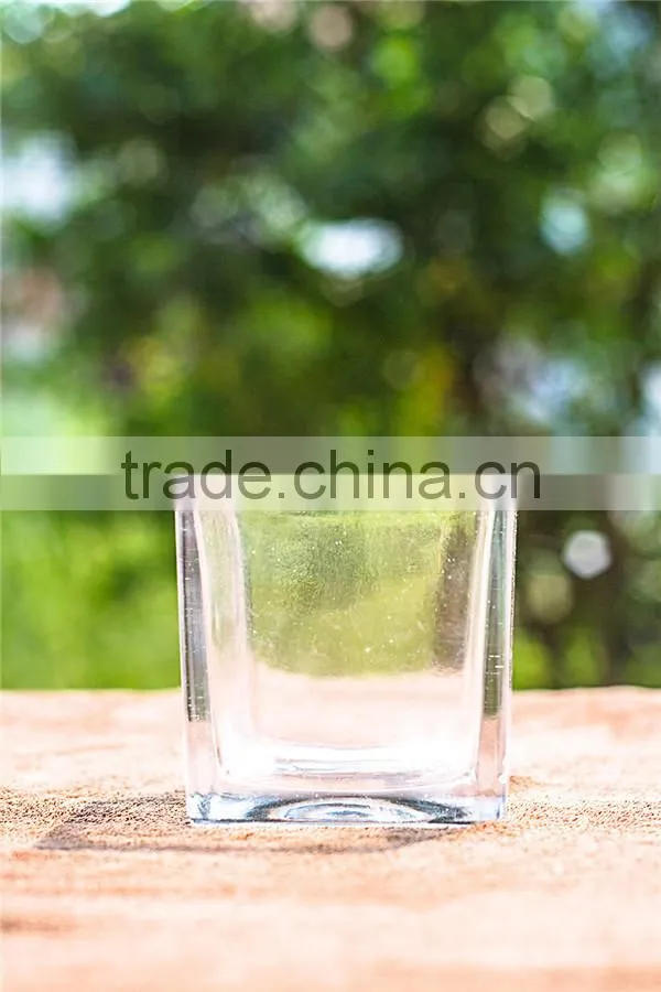 European Style Square Glass Candle Holders