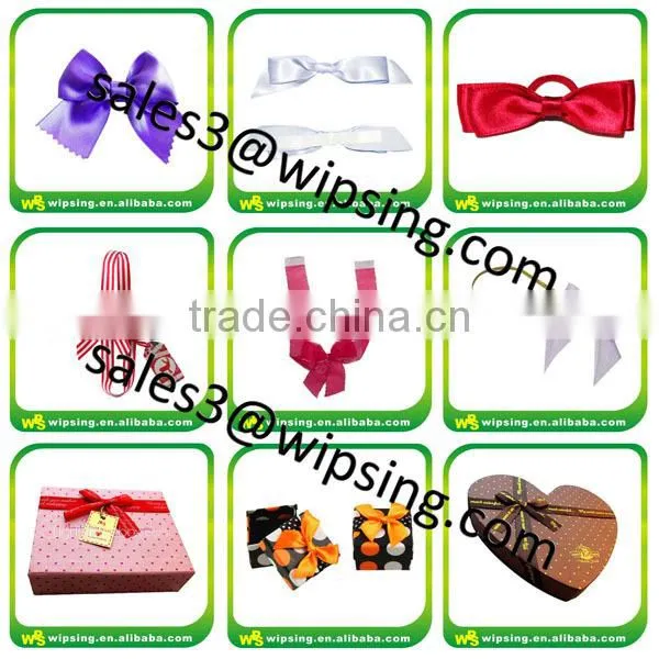Custom Polyester Satin Ribbon Bow Pre-made Bow