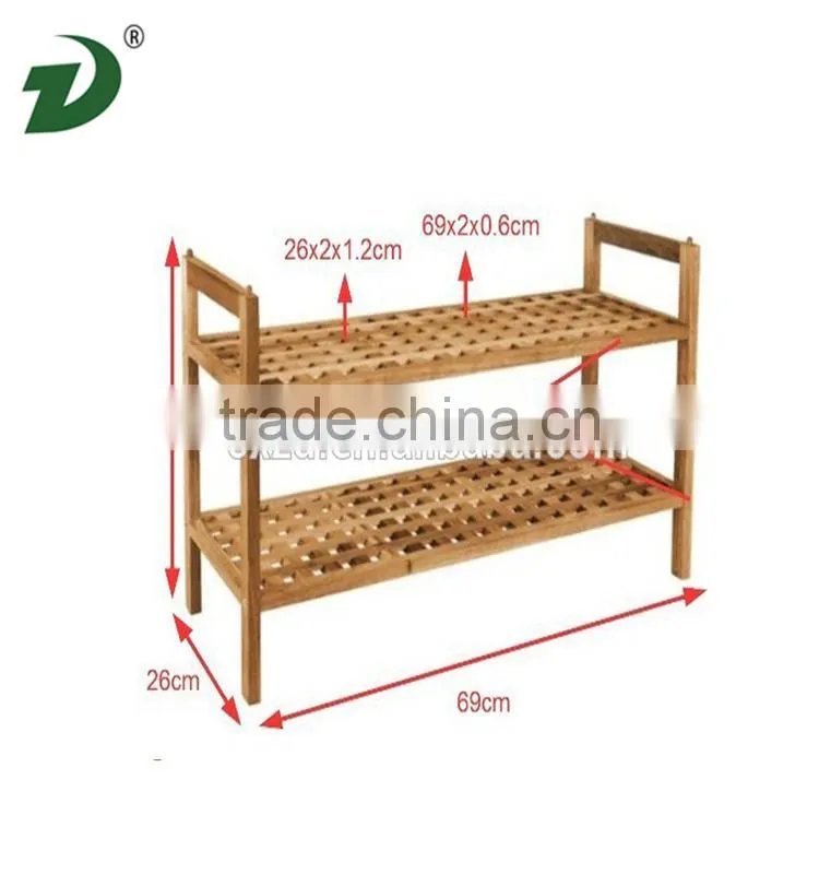 2015 New Design Knocked Down wooden shoe rack