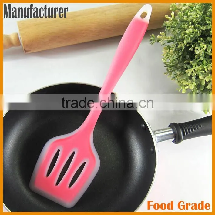 flexible Silicone Slotted Turner Spatula for 2016 new design