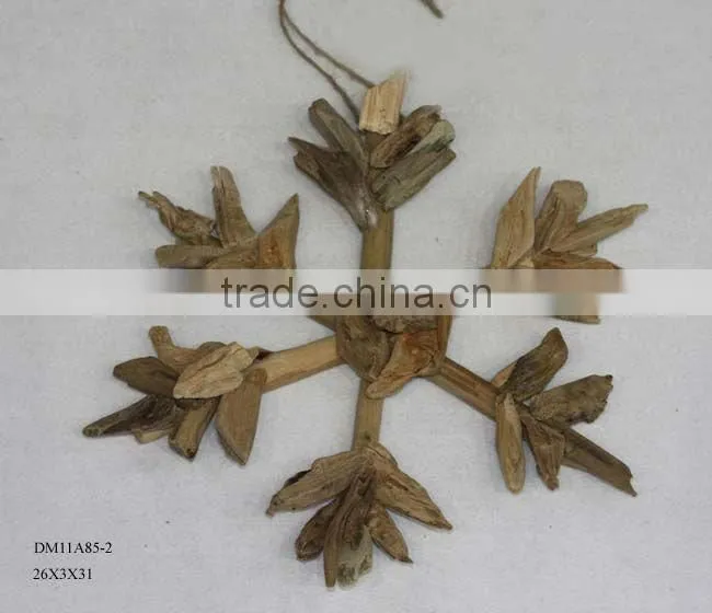wood christmas snowflake