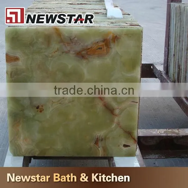 China imported polished white onyx marble