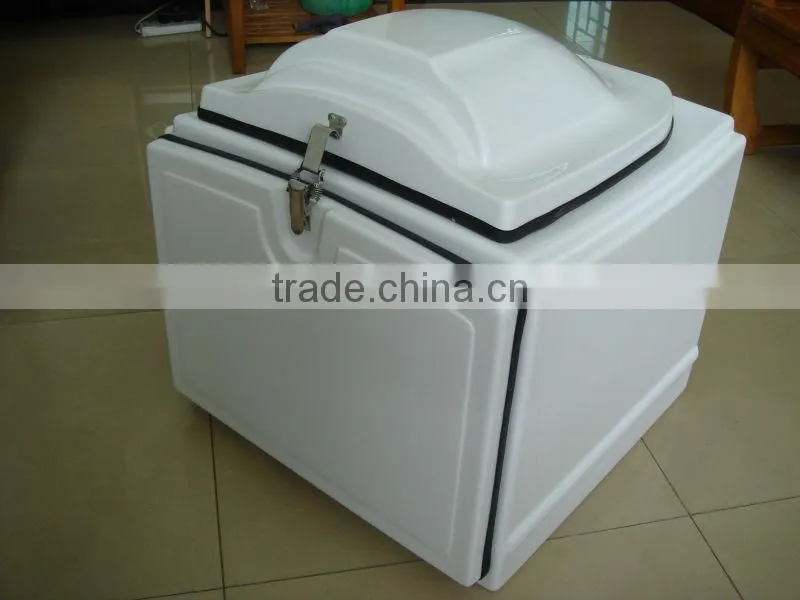 High quality shiny gel coat finish fiberglass delivery box for scooter and motorcycle. factory
