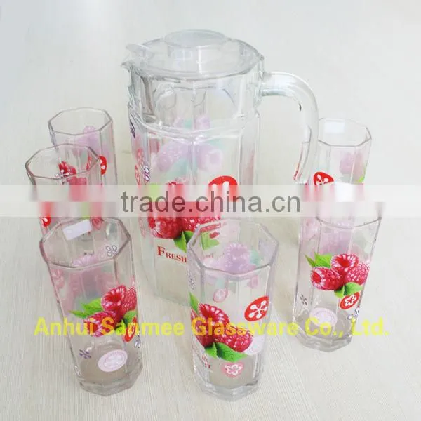 Home Use Tableware Decorative Printed Glass