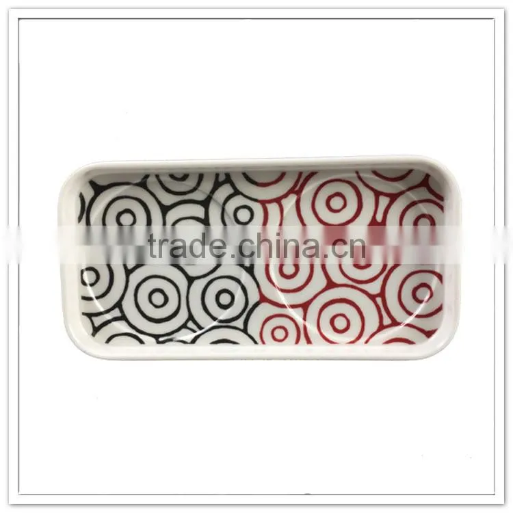 Hot selling restaurant used fashion design rectangular melamine small drink serving trays